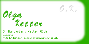 olga ketter business card